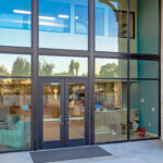 Close up view of front entrance at Vista at Simi Valley