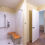 Vista Simi Valley room view of accessible shower with seating